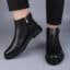 Bottes d'hiver de cuir hautes étanches à l'eau avec fermeture à