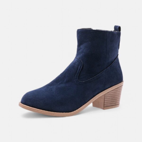 Bottines nubuck bleu marine