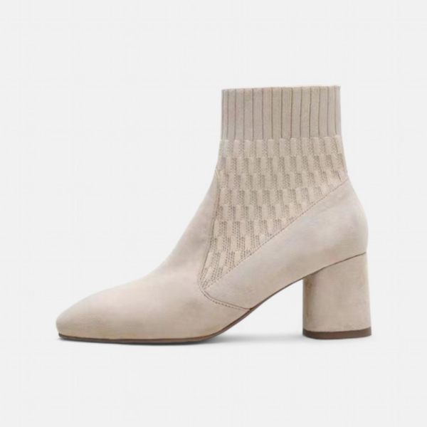 Bottine chaussette daim