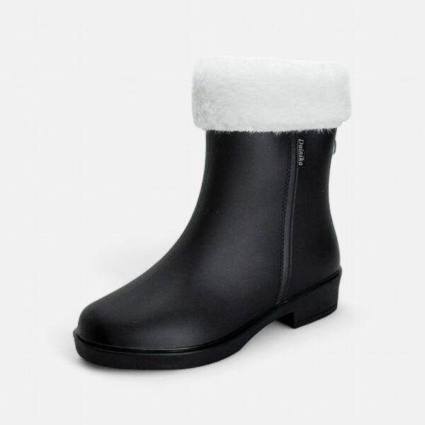 Bottine de pluie fourrée femme