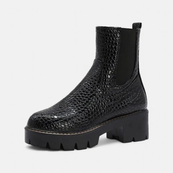 Bottine texture crocodile