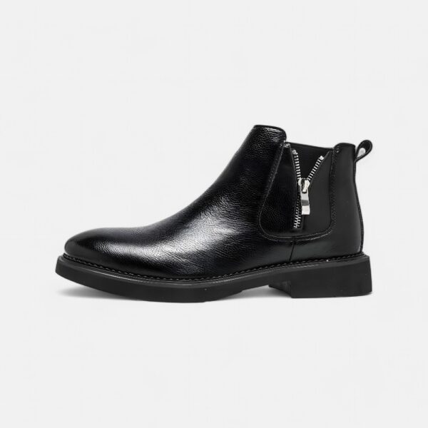 Bottines cuir noir homme
