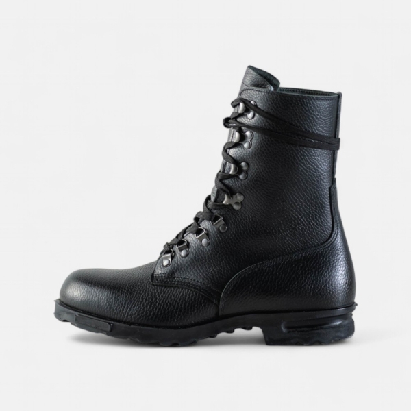 Combat Boots en cuir noir