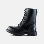 Combat Boots en cuir noir